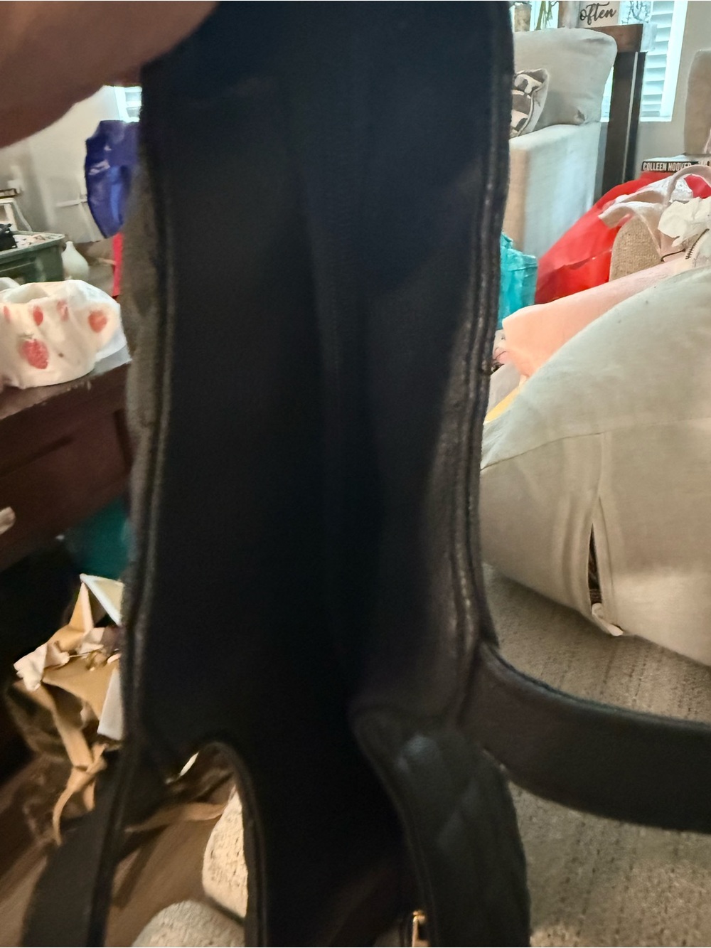 Alyssa Quilted Black Tote Bag - Picture 6 of 6